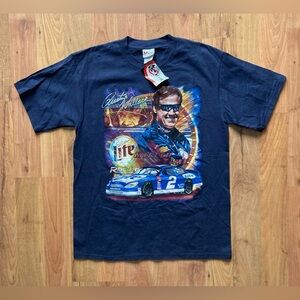 VTG Y2K Chase Authority NWT Rusty Wallace NASCAR Miller Lite Blue Men’s L Tshirt